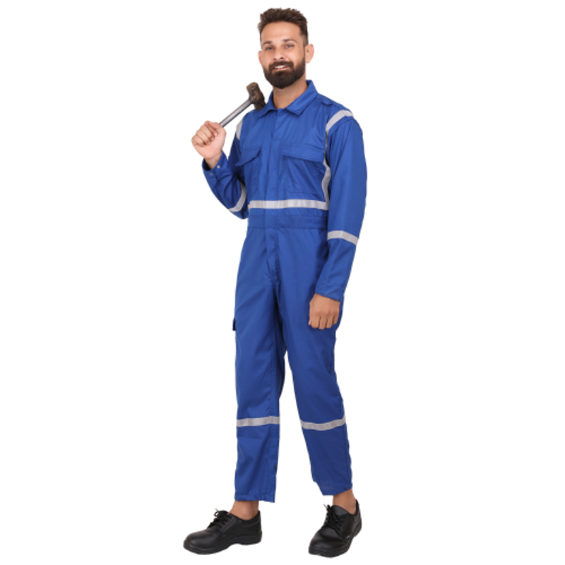 Club Twenty One Workwear IFR Pro Mod Modacrylic & Cotton Royal Blue Safety Coverall, 3013, Size: S
