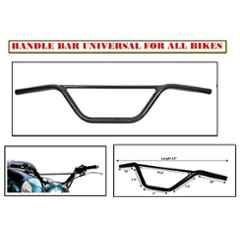 AOW RD350 (with Mounting Rod) Black Handlebar (Black) Universal for Bullet Thunder Bird 500