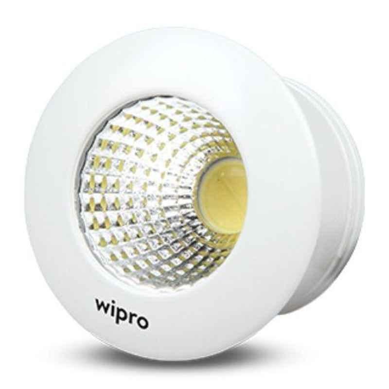 Wipro Garnet 3W Warm White Round LED Spot Light, D910327