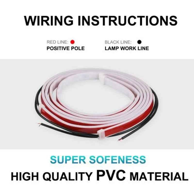 Viva City 1.2m Red & White Silicone & PVC Car Door Opening Flash Warning Lights