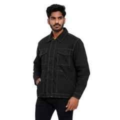 Atacama Entro Poly Cotton Blend Twill Black Industrial Work Jacket, AWJ002BK, Size: XL