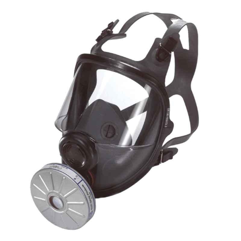 Honeywell NR 54201 Silicone Black Full Face Mask, Size: Small