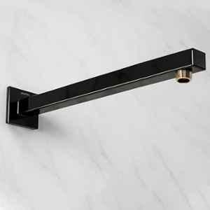 Plantex 21 inch Shower Arm for Overhead Shower/Stainless Steel Shower Pipe/Wall Mount Bathroom Fitting with 1/2 inch Thread (Black)