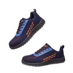 Fuel Armour-1-DD Breathable Mesh Navy Blue Steel Toe Safety Shoes, Size: 8
