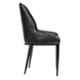 Teal Zone Modern Leather Black Dining Chair, 19002287