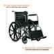Arcatron 100kg Metal Chrome Plated Black Foldable Wheelchair with Sturdy X-Frame, FSS100