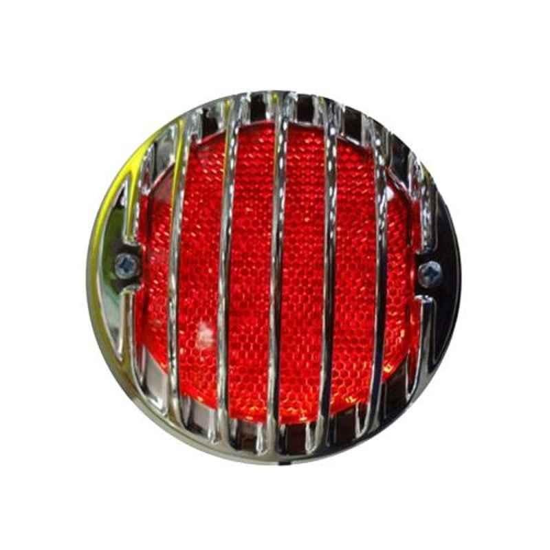 AllExtreme EXTL1CG 7 inch Heavy Duty Metal Lion Model Front Headlight Grill Cover with Tail Light