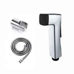 IRIS Stainless Steel Health Faucet Toilet Sprayer with Hose Pipe & Wall Hook