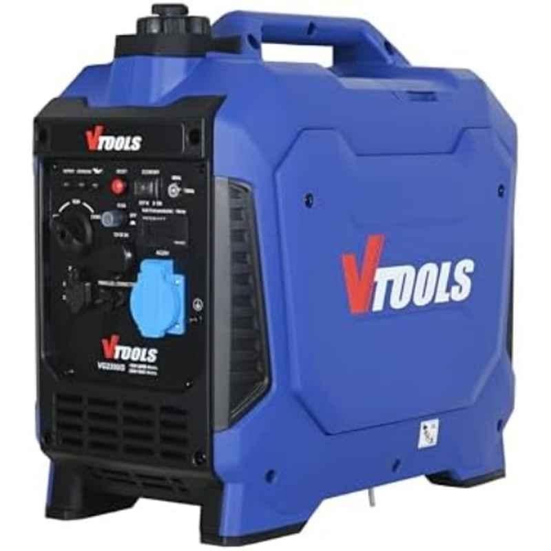 VTOOLS 2000W 82cc 4 Stroke Blue Recoil High-Performance Portable Silent Gasoline Generator, VG2350iS