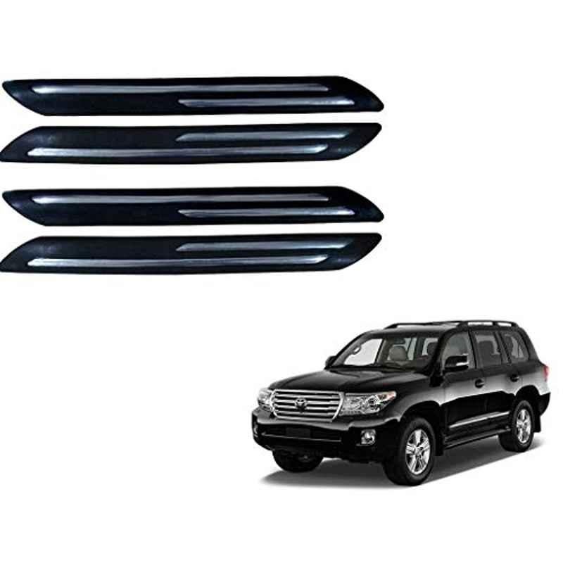 Kozdiko 4 Pcs Double Chrome Bumper Protector Black Set for Toyota Land Cruiser