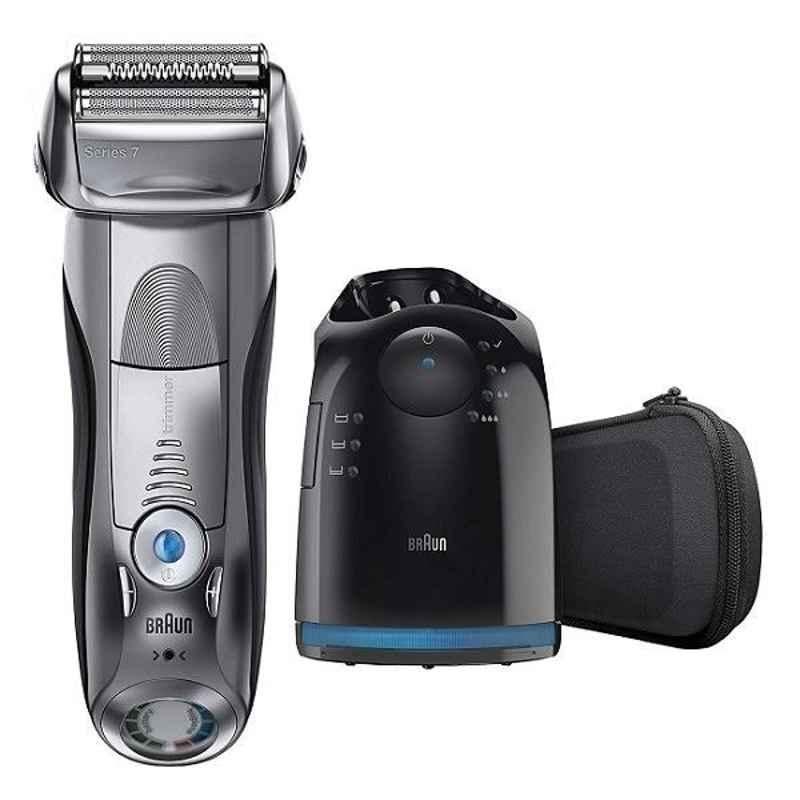 Braun Series 7 Silver Wet & Dry Electric Shaver with Charge Station, SHAVER799CC