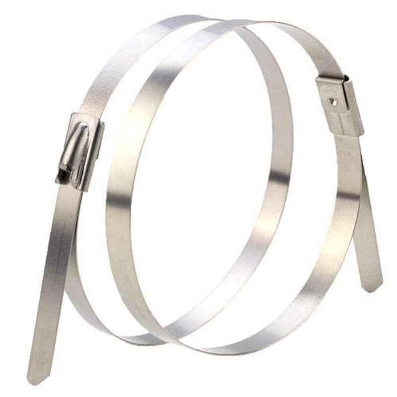 Aftec 4.6x610mm Non-Magnetic Stainless Steel Ball Lock Cable Tie, ACTI 4.6-610 BL