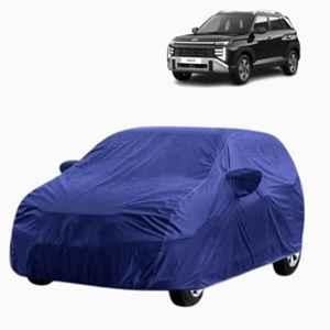 Aarex Auto Polyester Blue 100% Waterproof Car Body Cover with Mirror Pocket, UV Protection & Buckle Belt for Hyundai Venue (2015-2026) Model, BRZ-01-Blue