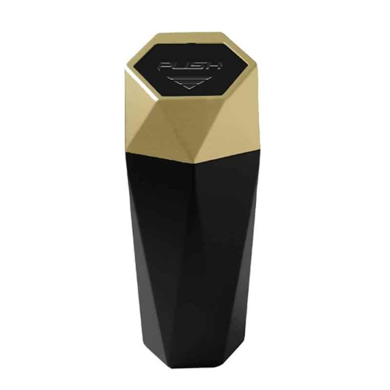 Buy Involve ICB02 Gold & Black Diamond Design Car Trash Can with Lid Online  At Price ₹570