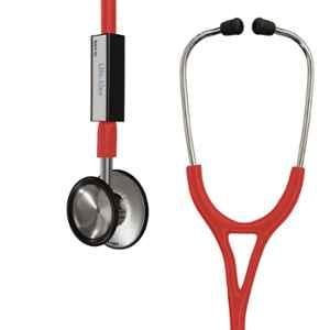 Lifeline Stainless Steel Red Single Side Diaphragm Chest Piece Stethoscope with 2 Way Tube, STH006-RD