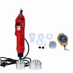 Universal Seal 350W 10-50mm Mild Steel Red Semi-Automatic Electric Bottle Capping Machine, UPC 1221