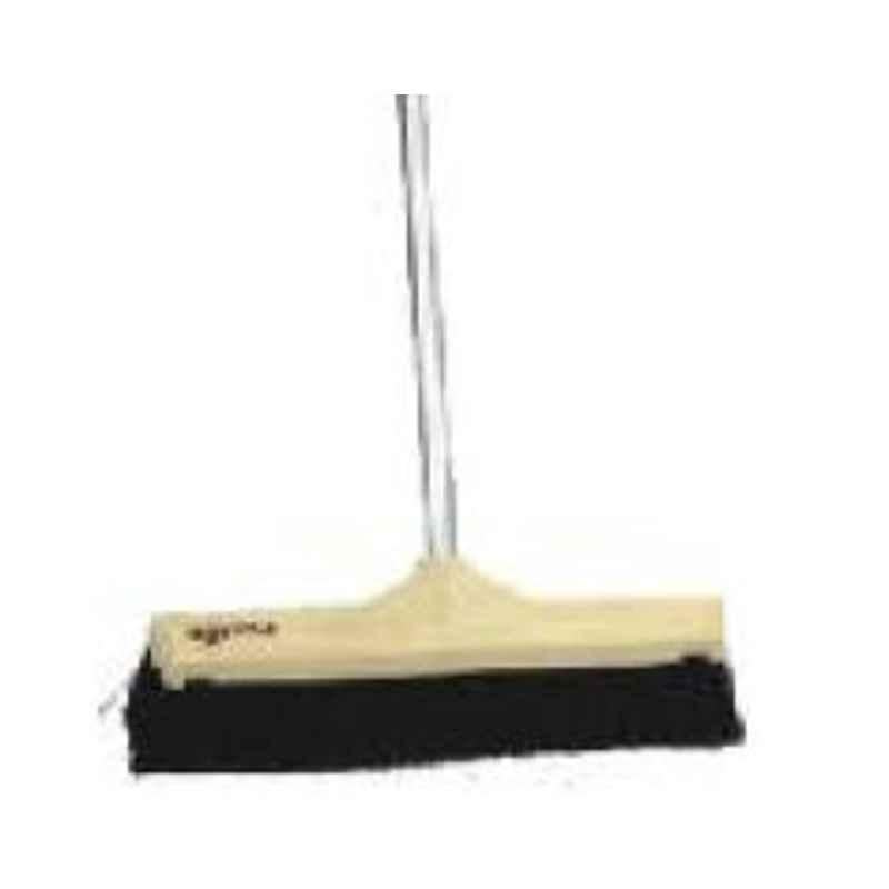 Amsse SW 45 1001 Sweeping Brush 45cm with Black Bristle with 140cm Long Aluminium Handle Screw Type with Black Grip (Pack of 5)
