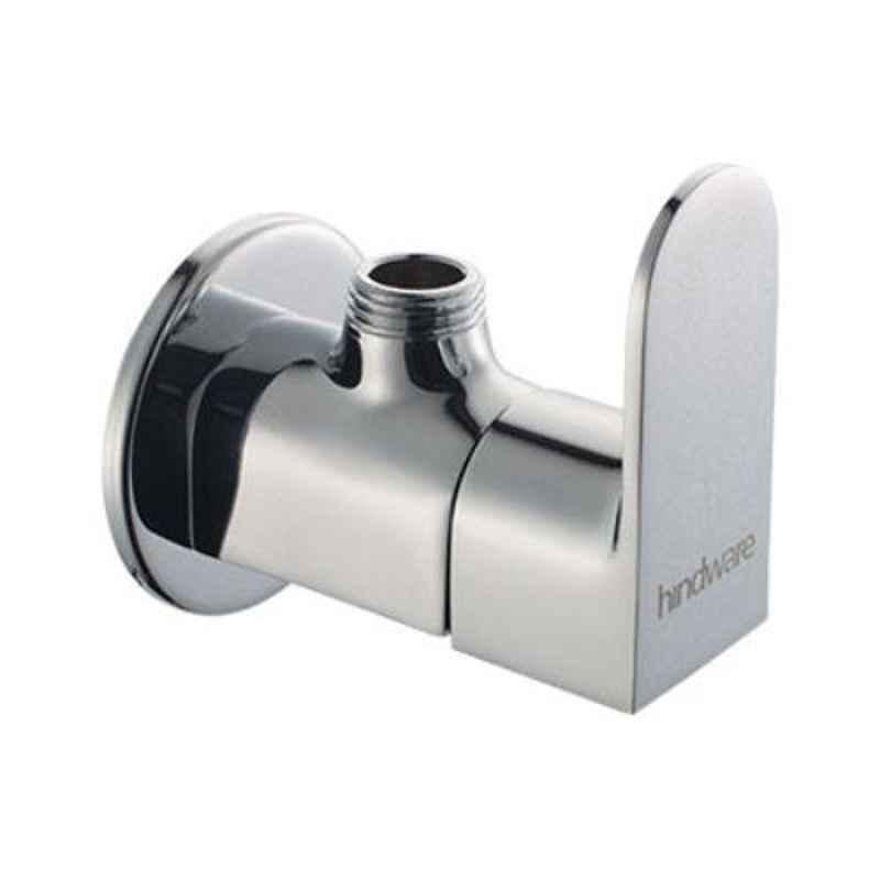 Hindware Elegance Stainless Steel Chrome Angular Stop Cock with Flange, F340006CP