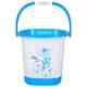 Joyo Super Deluxe 2 Pcs 25L Plastic Blue Square Bucket & 1100ml Matching Mug Set with Free Lasaani 1000ml Water Bottle