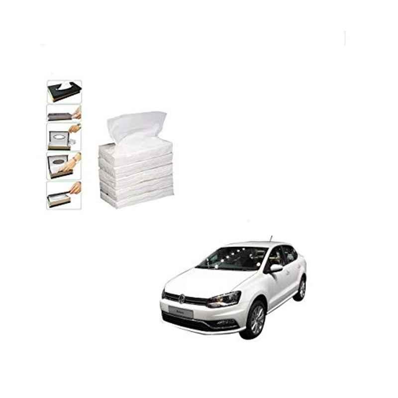 Kozdiko 100 Pulls Dispenser Box Refiller Tissue Paper with 200 Sheets for Volkswagen Ameo (Pack of 5)