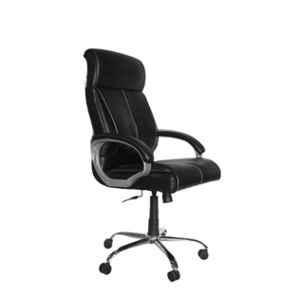 OOlive Titan OC88 Premium Leatherette Black Adjustable Height Ergonomic Office Chair with Back Support, OCTNBLHB088