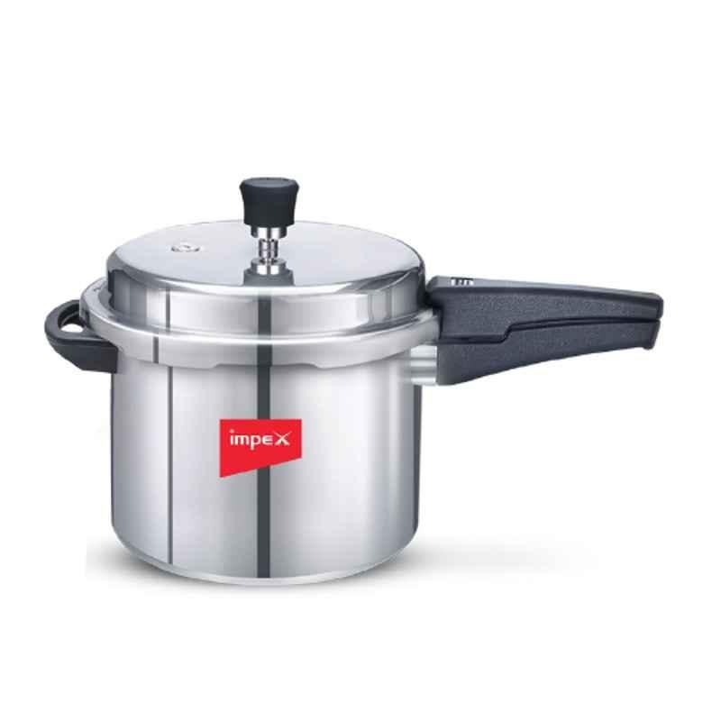 Impex 5L Aluminium Silver Pressure Cooker with Gasket Release System, NORMA 5