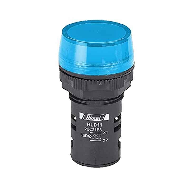 Himel HLD11-22C 24 VAC/DC Blue Pilot Light, HLD1122C21B8
