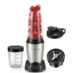 Electrofox Blendo+ 750W ABS Silver Juicer Mixer Grinder with 2 Jars & 2 Years Warranty