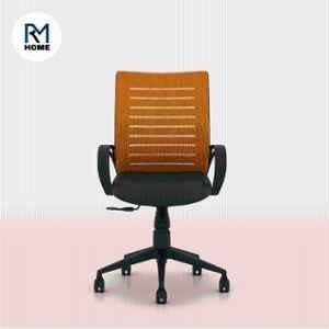 RM HOME Aura PU Moulded Cushion Medium Back Orange Executive Chair