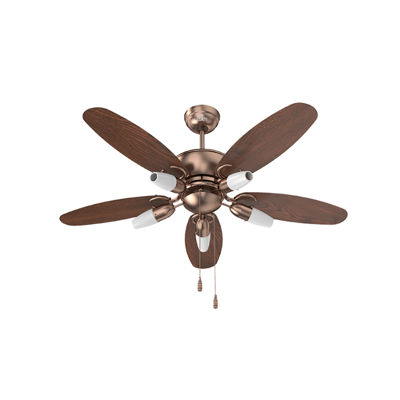 Polycab Superia Lite SP02 75W 340rpm Antique Copper Rose Wood Ceiling Fan With Remote, Sweep: 1200 mm