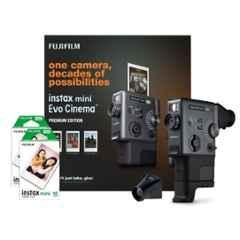 Fujifilm Instax mini Evo Cinema 28mm Premium Edition Black Instant Photo Camera with 20 Sheets