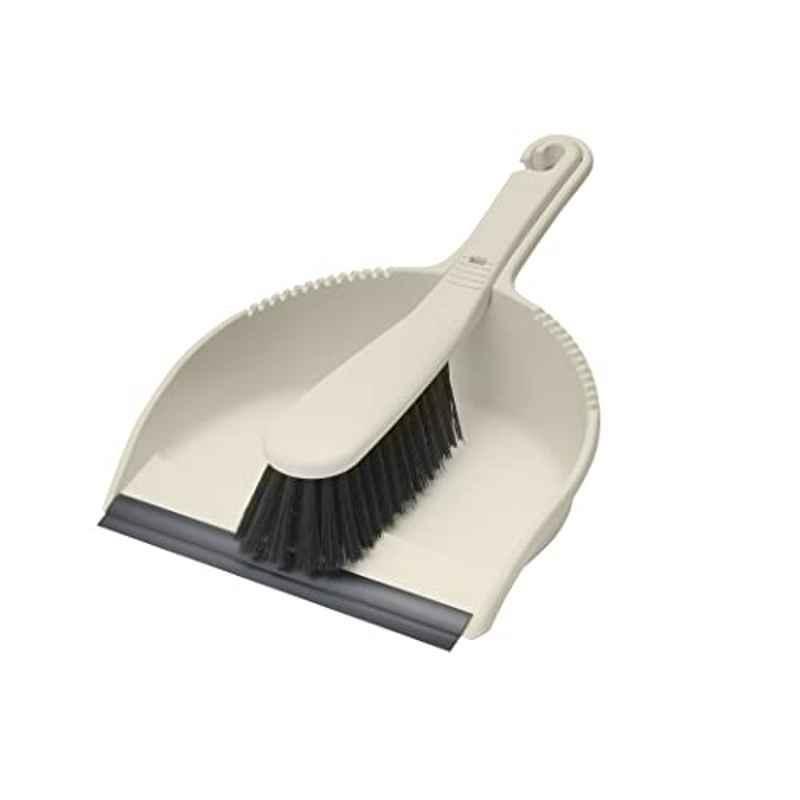 Addis Nylon & Polypropylene Linen Cream Dustpan & Soft Brush Set, 337824