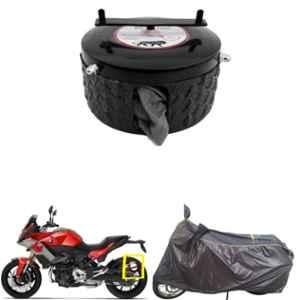 Bike Blazer Gun Metal Black Nylon Taffeta Universal Size Semi-Automatic Bike Body Cover for BMW F900R, G 310 GS, G 310 R & R Nine T