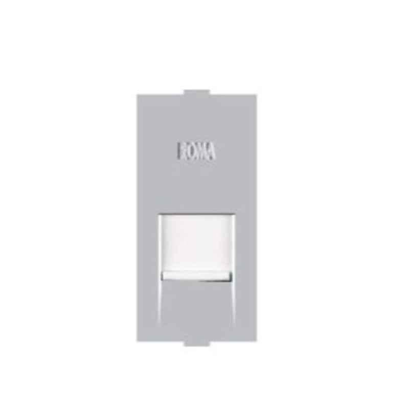 Anchor Roma Classic 1 Module RJ11 Silver Single Telephone Jack with Shutter, 20857S (Pack of 20)