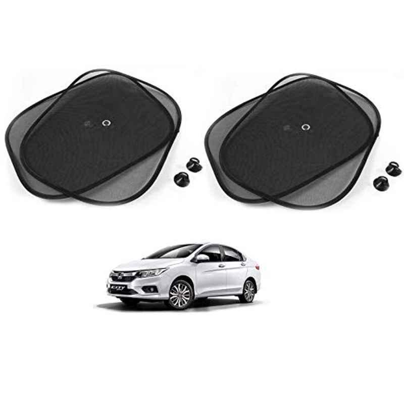 Kozdiko 4 Pcs Black Chipokoo Car Window Sunshade Curtain Set for Honda New City 2017, koz_79325