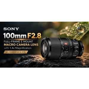 Sony SEL100M28GM 100mm F2.8 Full-Frame E Mount Macro Camera Lens with 1.4x