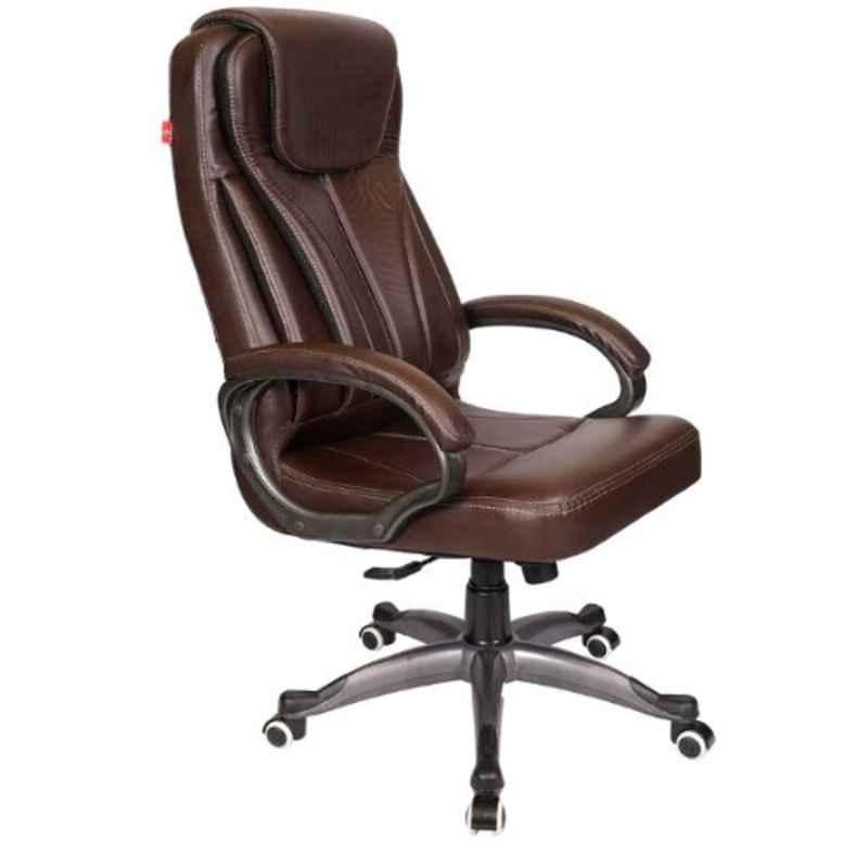 Rose Kite Leatherette Brown High Back Executive Office Chair