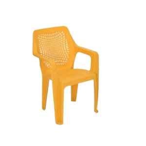 Nilkamal Trendy Plastic Mustard Yellow Outdoor Chair