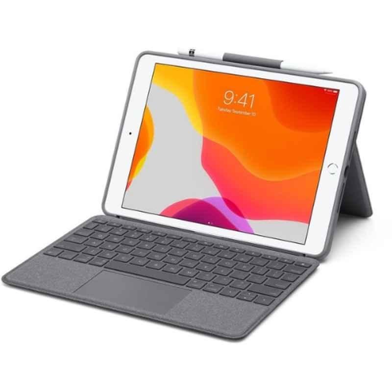Logitech 10.2 inch Grey Touch Keyboard Case Combo for iPad, 920-009996