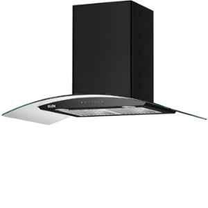 Glen 6063 90cm 1200m /h Black Auto Clean Chimney