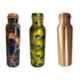 Healthchoice 1L Fancy, MorPankh & Plain Copper Jointless Water Bottle (Pack of 3)