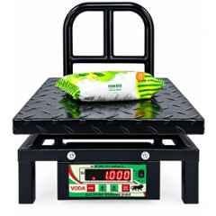 Voda 200kg Mild Steel Black Bench Type Heavy Duty Weighing Scale with 1 Year Warranty, Platform Size: 250x250 mm