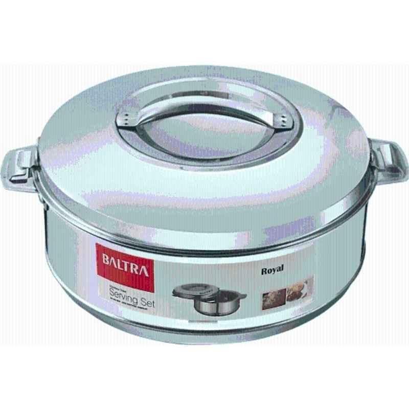 Baltra Royal 3000ml Stainless Steel Silver Hot Pot Serve Casserole with Lid, BSC-203