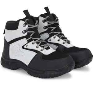 Ozarro Genuine Leather Steel Toe Grey Safety Shoes, S4446, Size: 10