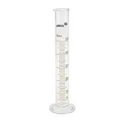 ABGIL 50ml Borosilicate Glass Round Base Cylinder Graduated Single Metric Scale with Pour Out, ABG1170