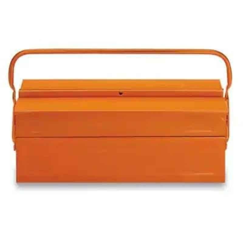 Buy Implemental 45x15x15cm Metal Orange Tool Box with 3 Compartments for  Home & Garage Online At Price ₹775