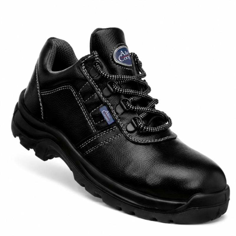 Allen Cooper AC-1267 Antistatic Steel Toe Black Work Safety Shoes, Size: 9