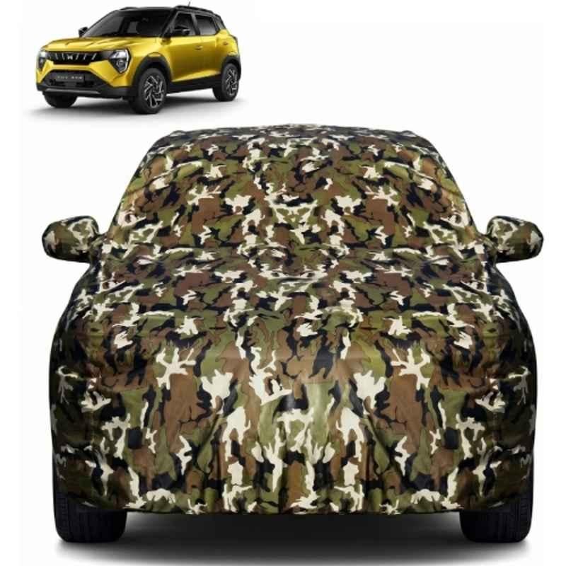 Allextreme Polyester Multicolour Camouflage Car Body Cover with Mirror Pocket for Mahindra XUV 3XO, PV-XUV-3X0