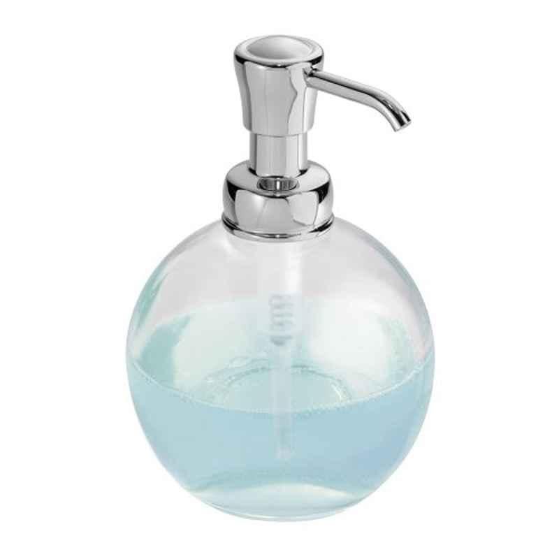iDesign York 4x6.10 inch Glass Soap Dispenser Pump, 70320