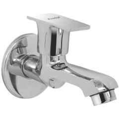 Prestige Spa Brass Chrome Finish Long Body Bib Cock with Wall Flange